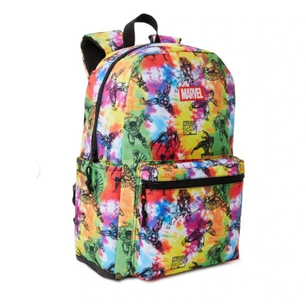 Marvel Comics Tie Dye Backpack All Over Print OSFA New Back to School Backpack